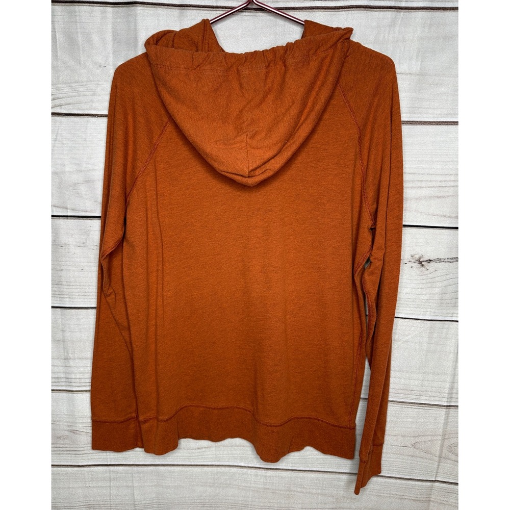 American Eagle Hoodie Mens Medium Rust Orange Seriously Soft Pullover Raglan - Picture 2 of 10